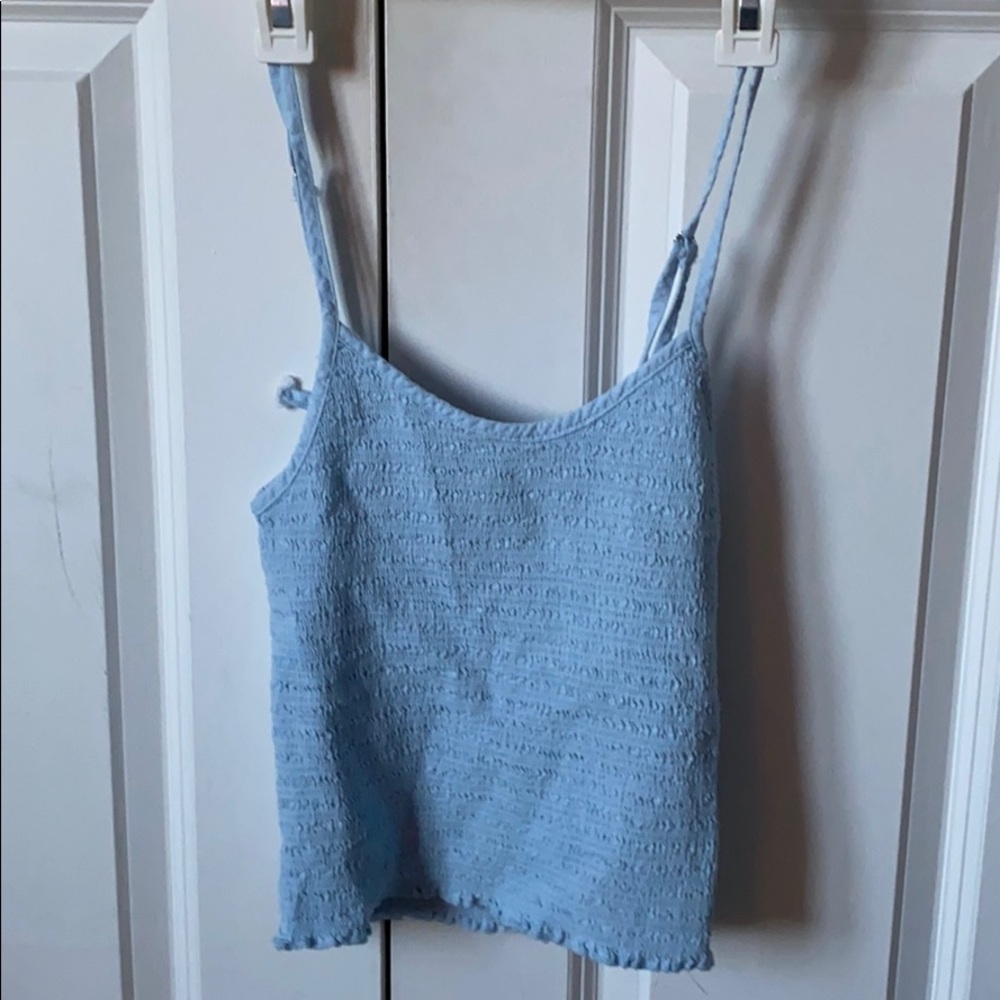 Blue crop top